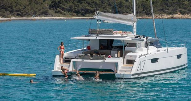 Multihull Solutions will showcase the award-winning Fountaine Pajot Saona 47 sailing catamaran at the 2020 Club Marine Pittwater Sail Expo. © Gilles Martin-Raget