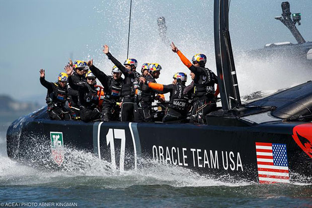 Five in a row for ORACLE TEAM USA in race 16 of the 34th America's Cup © Abner Kingman / ACEA