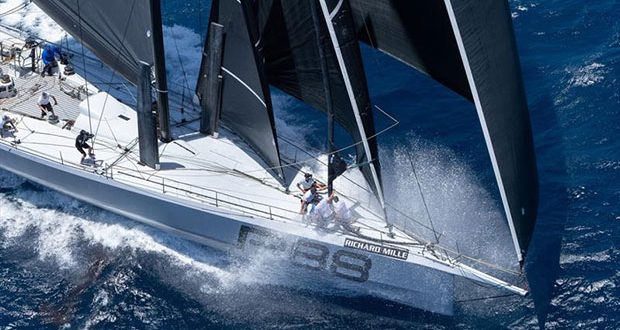Foredeck crew hard at work on George David's Rambler 88 - Les Voiles de St Barth Richard Mille - photo © Christophe Jouany