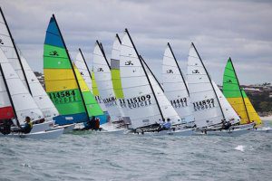 Hobie 16 start - 2019-20 Australian Hobie Cat Nationals day 2 ©Kathy Miles