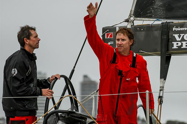 Ken Read acknowledges well-wishers as Puma finishes second on Leg 4 of the 2011/12 Volvo Ocean Race in Auckland © Richard Gladwell / Sail-World.com