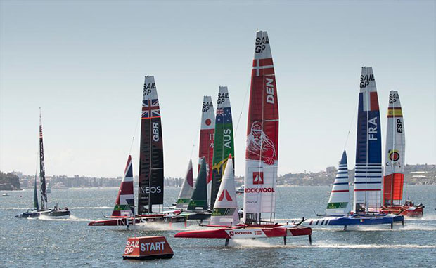 Future Fibres supplies rope ti the whole F50 fleet. SailGP, Event 1 Season 2 in Sydney Harbour, Sydney, Australia. 25 February . © Lloyd Images / SailGP