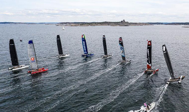 M32 European fleet racing outside the island of Marstrand. © Drew Malcolm / M32 World