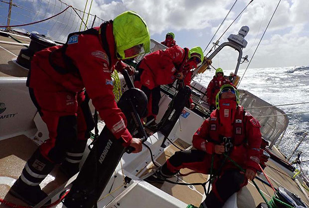 The Garmin team during the Clipper 2017-18 Race © Clipper Race