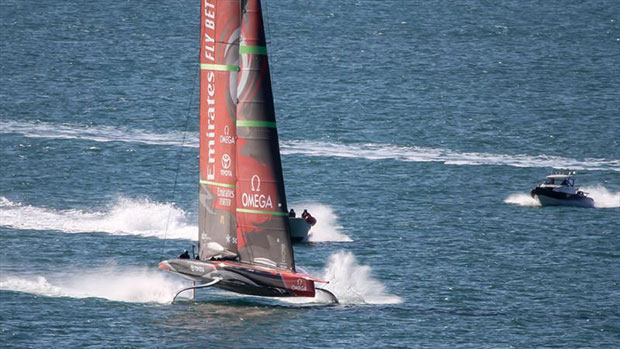 Emirates Team New Zealand's AC75, Te Aihe gets sailing again in Auckland - June 30, 2020 © Richard Gladwell / Sail-World.com