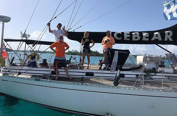 The team of Icebear enjoying a respite in St George's harbor - Spirit of Bermuda Charity Rally © Sailing Yacht Research Foundation