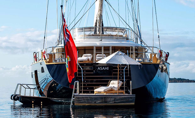 In the last few months, sailing superyachts like the 184-foot Asahi have become hot commodities on the brokerage market. Courtesy Burgess Yachts