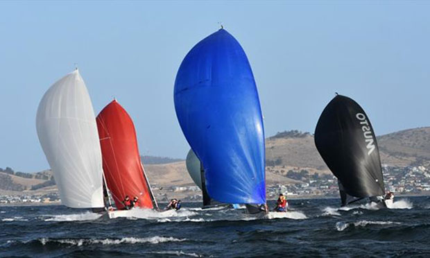 The SB20 fleet offers exciting one-design sailing. © Jane Austin