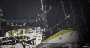 Line honours for Charlie Dalin on Apivia in the Vendée Globe - 80 days, 6 hours, 15 minutes, 47 seconds © Jean-Marie Liot / Alea #VG2020