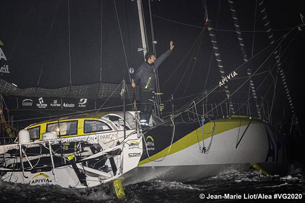 Line honours for Charlie Dalin on Apivia in the Vendée Globe - 80 days, 6 hours, 15 minutes, 47 seconds © Jean-Marie Liot / Alea #VG2020