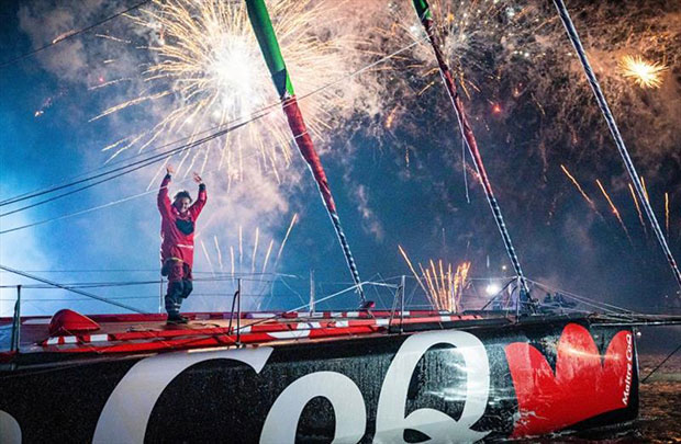 Maitre CoQ IV skipper Yannick Bestaven clinches victory © Bernard Le Bars