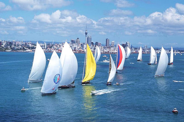 The Waitemata Harbour is one of the most picturesque harbours for sailing anywhere in the world. © vor Wilkins/Offshore Images