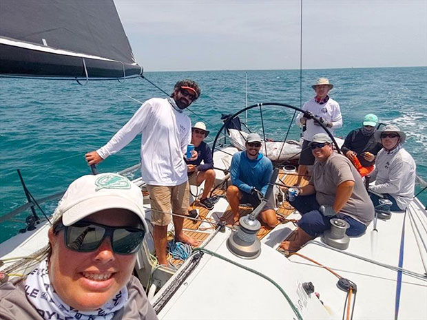 Mike Kayusa and his crew on 'Pendragon' won the North Gulf Challenge PHRF Spinnaker Division on corrected time. - photo © Nicole Buechler