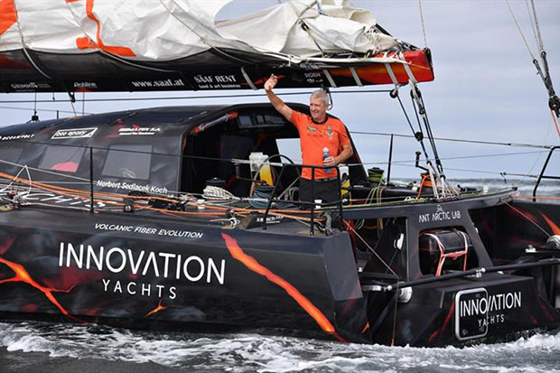 Skipper Norbert Sedlacek set sail for Circumnavigation Record Attempt © Ant Arctic Lab