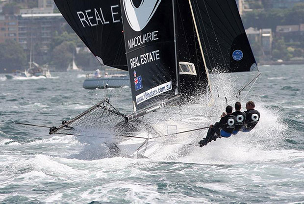 Macquarie Real Estate gave Jack Macartney his first Australian 18 Footers Championship in 2006-07 ©Frank Quealey