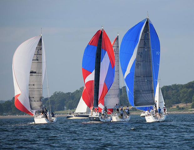 J/109 raceourse action on the waters of Long Island Sound © Image courtesy of Leo Valle