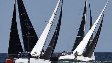 Sydney Harbour Sprint Series Round 1: Division 2 boats go toe to toe up the beat - photo © Margaret Fraser-Martin