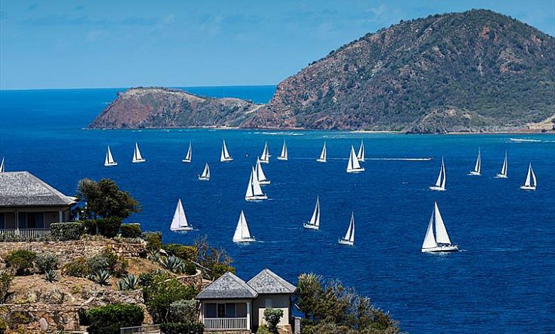 Bareboat Fleet off Falmouth Harbour during ASW 2023 - photo © Paul Wyeth / pwpictures.com
