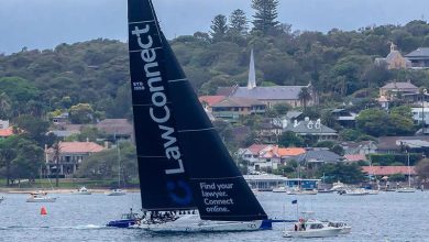 LawConnect crosses the finish line - photo © Crosbie Lorimer – Bow Caddy Media