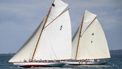 Rawhiti (1905 Logan) - and Rainbow (1895 Logan) - Mahurangi Regatta - January 29, 2022 © Richard Gladwell - Sail-World.com/nz