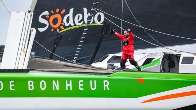 Thomas Coville, Sodebo Ultim 3, takes second place in the Arkéa Ultim Challenge - Brest ©Alexis Courcoux
