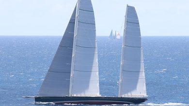 The 218ft (66.45m) Dykstra/Reichel Pugh ketch Hetairos - 2024 Superyacht Challenge Antigua © Claire Matches