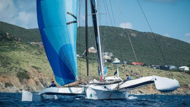 Guy Chester and his trimaran Oceans Tribute are a long way from home, but Guys has found a home within the Caribbean sailing community, and is committed to giving back - photo © Laurens Morel