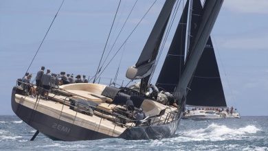 110ft (33.5m) Malcolm McKeon sloop Zemi on day 1 of the 2024 Superyacht Challenge Antigua © Claire Matches