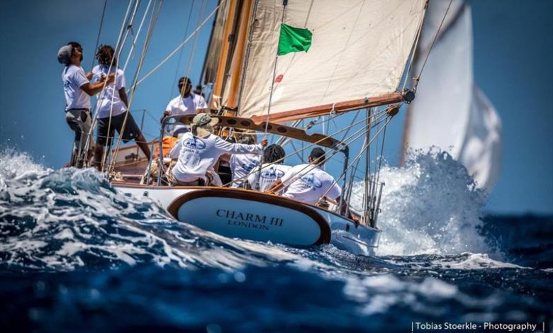 96-year old Charm III, 50-foot staysail schooner - Antigua Classic Yacht Regatta - photo © Tobias Stoerkle