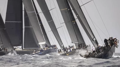Maxi A sets sail under an overcast sky in today's first race - 2024 Loro Piana Giraglia - photo © Loro Piana / Studio Borlenghi