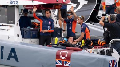 INEOS Britannia crew acknowledge supporters - Louis Vuitton 37th America's Cup, Race Day 3 - October 14, .2024 - photo © Ian Roman / America's Cup