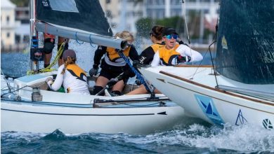 Close action in the IOD fleet during the round robin stage © Ian Roman / WMRT