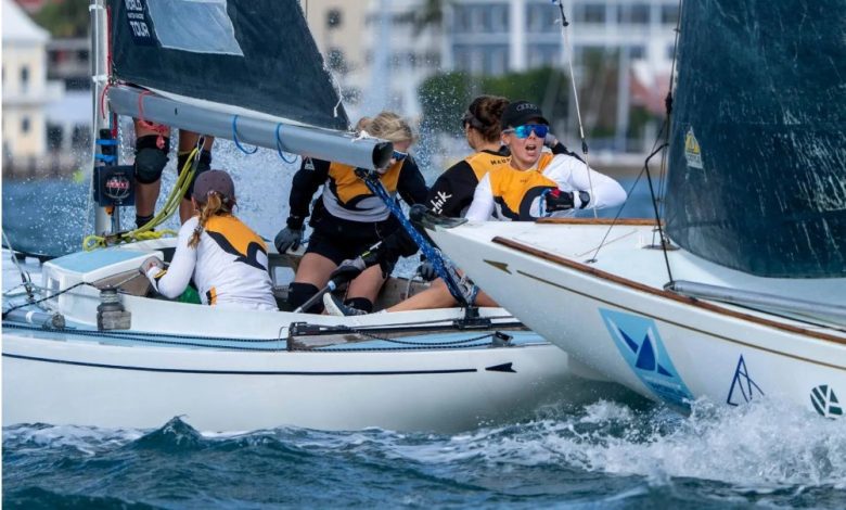 Close action in the IOD fleet during the round robin stage © Ian Roman / WMRT