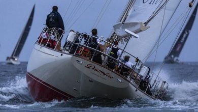 Oroton Drumfire loving the wind and waves leaving Sydney Heads - photo © CYCA | Andrea Francolini