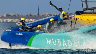 Mubadala Brazil SailGP Team helmed by Martine Grael - Race Day 2 of the Emirates Dubai Sail Grand Prix - November 24, 2024 - photo © Felix Diemer/SailGP