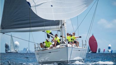 45th St. Maarten Heineken Regatta Day 3: The Regatta fleet dominated the south coast of the island, with the entire horizon filled with colorful sails © Laurens Morel / www.saltycolours.com