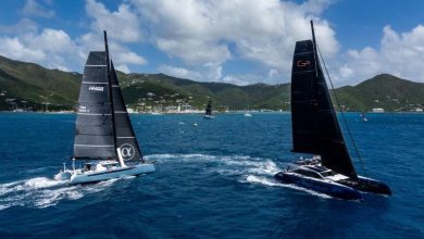 Lee Overlay Partners III (GBR) and Gunboat 72 Layla (GBR) - BVI Spring Regatta & Sailing Festival - photo © Alex Turnbull / Tidal Pulse Media