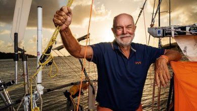 Don McIntyre onboard his 19ft Class Globe 5.80 MINI 'Trekka' in Antigua, after the 3500NM solo race GLOBE580TRANSAT.COM. In Dec 2021 - photo © Jan Kasl