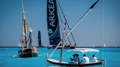 Parade of the Imoca followed by Pointus (Regional fishing boat) before the Leg 4 of The Ocean Race Europe in Nice, France - photo © Vincent Curutchet / The Ocean Race Europe 2025