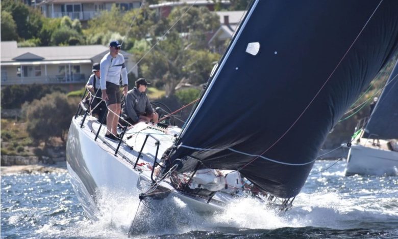 AdvantEdge on the River Derwent in Hobart - 2025 Melbourne to Devonport Yacht Race © Jane Austin