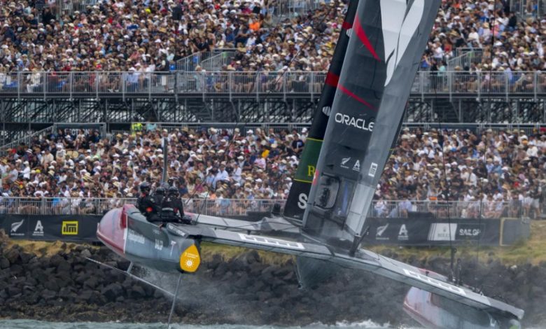 Switzerland SailGP Team in action on Race Day 2- Rolex SailGP 2025 Championship ITM New Zealand Sail Grand Prix in Auckland, New Zealand.- January 19, 2025 - photo © Ricardo Pinto/SailGP