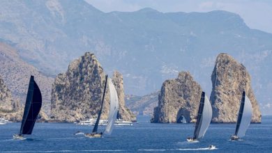 IMA Maxi European Championship 2026: first inshore day in Sorrento ©Tre Golfi Sailing Week / Studio Borlenghi