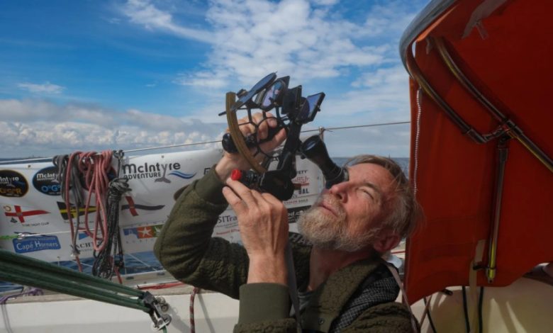 Swedish skipper Pär Nyman aboard his Rustler 36 Lazy Otter during his 4,000-mile qualifying voyage. Bound for Les Sables-d'Olonne after sailing north towards Iceland, Pär is racing to reach France before the 10 August deadline - photo © Per Schjelderup